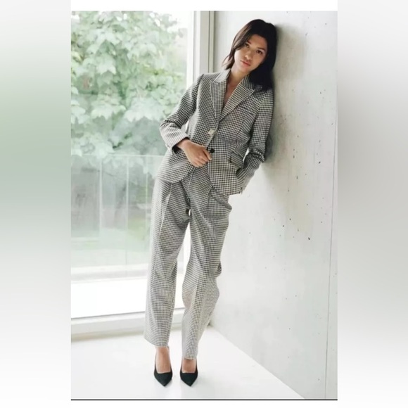 Self-Portrait Jackets & Blazers - NWOT SELF-PORTRAIT HOUNDSTOOTH Cotton Jacket, US 8